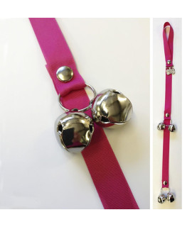 Poochie Bells Dog Doorbell Solid Design - Hot Pink