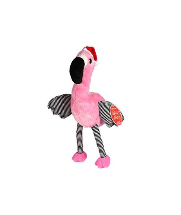 14" Flamingo Squeaky Dog Toy 