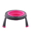 Single Elevated Dog Bowl By Popware - Pink