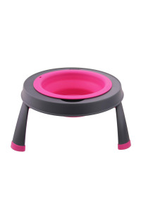 Single Elevated Dog Bowl By Popware - Pink