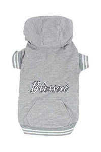 Blessed Dog Hoodie By Parisian Pet - Gray
