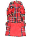 Parisian Pet Red Tartan Fringe Dog Dress