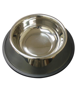 Non-Tip Anti-Skid Stainless Steel Dog Bowl by QT Dog