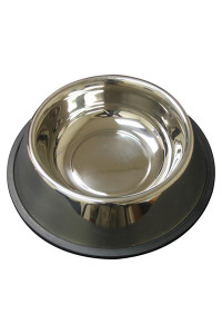 Non-Tip Anti-Skid Stainless Steel Dog Bowl by QT Dog
