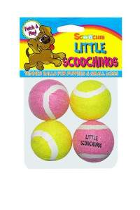 4 Pack Little Scoochinos Puppy Tennis Balls