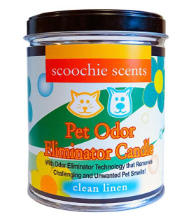 Scoochie Scents Clean Linen Pet Odor Eliminator Candle Tin