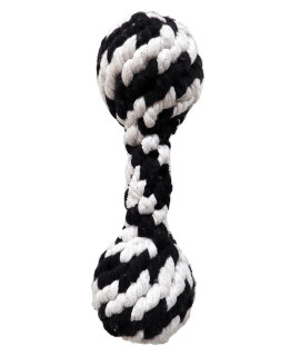 Small Super Scooch Braided Rope Squeaker Dumbbell 8 Inch