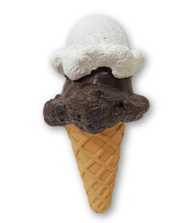 7.5 Inch Premium Stuffed Latex Double Scoop Ice Cream Cone