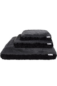 Fuzzy Pet Bed - Large, Black