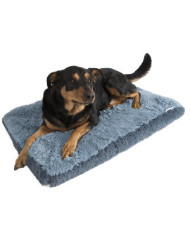 Fuzzy Pet Bed - Large, Blue