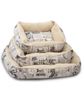 Pet Bed - Newspaper Style, Lg