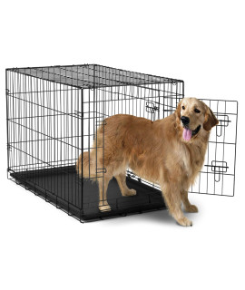 Pet Training Crate Folding Wire Kennel Playpen For Dogs & Cats - 42"
