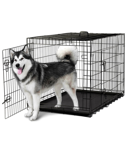 Pet Training Crate Folding Wire Kennel Playpen For Dogs & Cats - 48"
