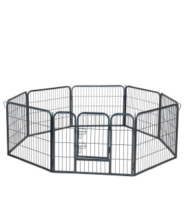 Paws & Pals Dog Animal Heavy Duty Metal Pet Playpen Fence Kennel, 01-24