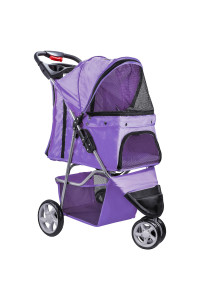 Purple Pet Stroller, 3-Wheel