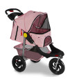 Ptst-05-Bk Oxgord Pet Stroller 3-Wheel Pink
