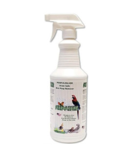 AE Cage Company Poop D Zolver Bird Poop Remover Lime Coconut Scent 32 oz Sprayer