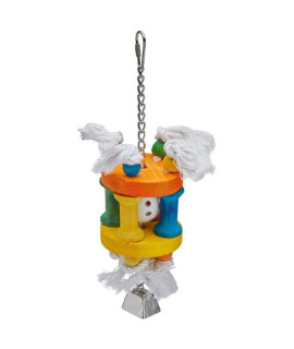 AE Cage Company Happy Beaks Wiffle Ball in Solitude Assorted Bird Toy 1 count