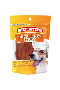 Beafeaters Oven Baked Duck Jerky Strips for Dogs 24 oz
