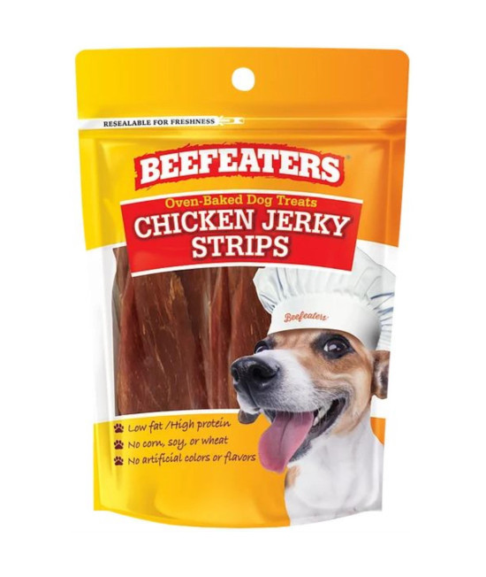 Beefeaters Oven Baked Chicken Jerky Strips Dog Treat 9 oz