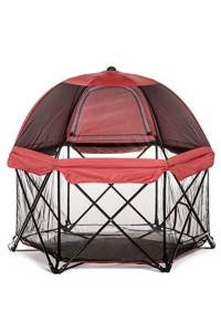 Carlson Six Panel Deluxe Pen with Canopy - Red 1 count