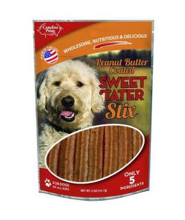 Carolina Prime Sweet Tater & Peanut Butter Stix Dog Treats 5 oz
