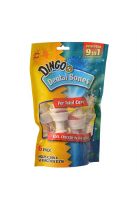 Dingo Dental Bone Chicken & Rawhide Dental Chew Small - 4" (4 Pack)