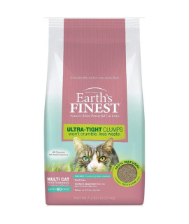 Earths Finest Premium Clumping Cat Litter 7.2 lbs