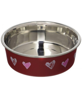 LP SM RED HEARTS S/S DISH W/BASE