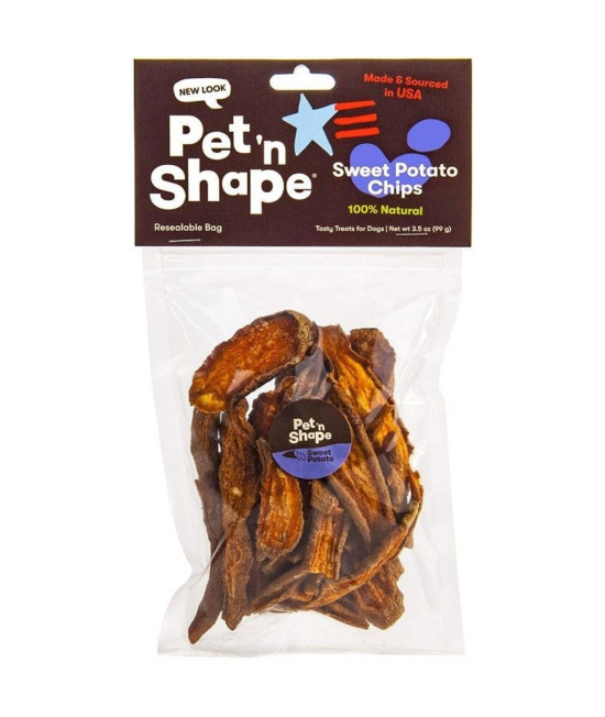 Pet 'n Shape Natural Sweet Potato Chips Dog Treats 3.5 oz