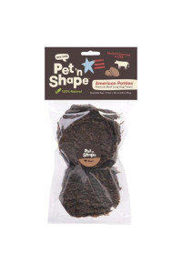 Pet 'n Shape Natural American Patties Beef Lung Dog Treats 5 count