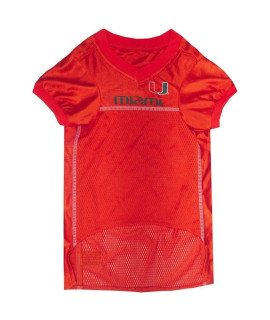 Pets First U of Miami Jersey for Dogs Large