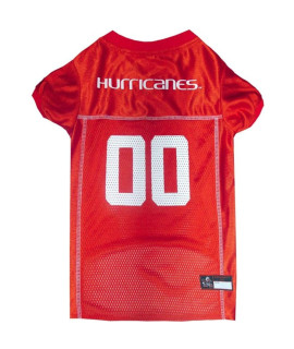 Pets First U of Miami Jersey for Dogs Small