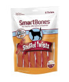 SmartBones Stuffed Twistz Vegetable and Pork Rawhide Free Dog Chew 6 count