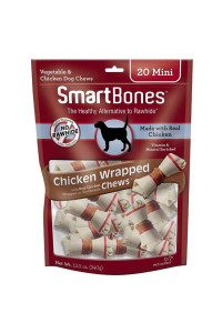 SmartBones Vegetable and Chicken Wrapped Rawhide Free Dog Bone 20 count