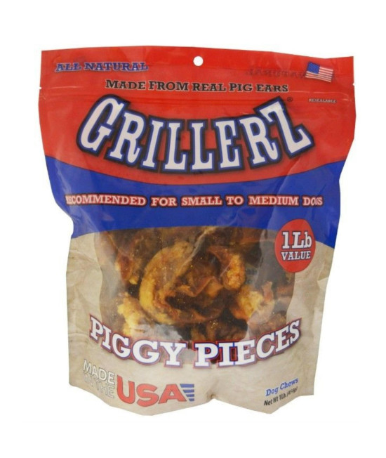 Grillerz Piggy Pieces Dog Treats 1 lb