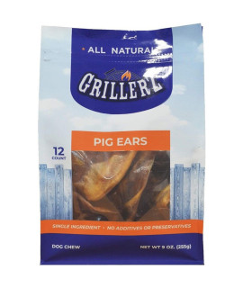 Grillerz Pig Ears Dog Treat 12 count