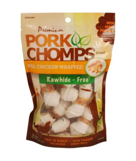 Pork Chomps Real Chicken Wrapped Knotz - Mini 12 count