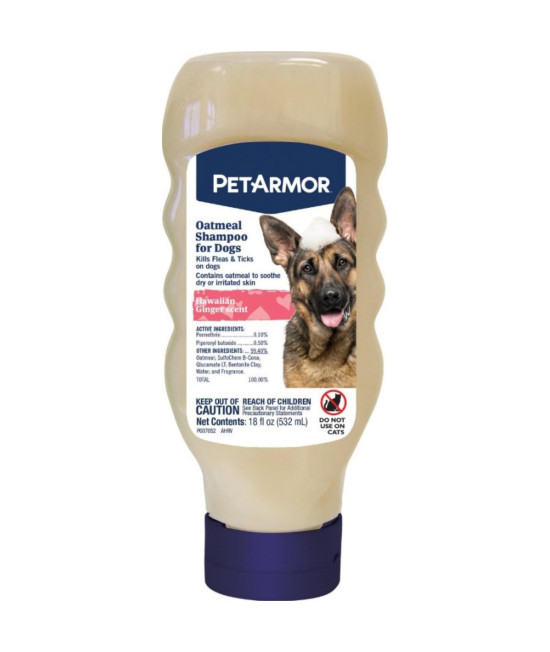 PetArmor Flea and Tick Shampoo for Dogs Hawaiian Ginger Scent 18 oz