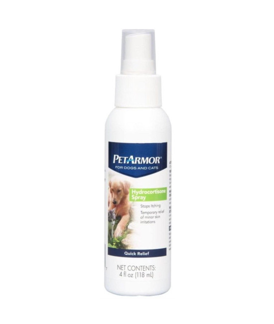 PetArmor Hydrocortisone Spray Quick Relief for Dogs and Cats 4 oz