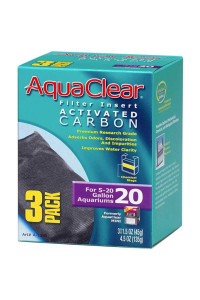 Aquaclear Activated Carbon Filter Inserts Size 20 - 3 count