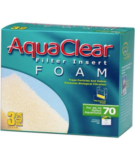 Aquaclear Filter Insert Foam Size 70 - 3 count