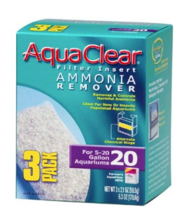 Aquaclear Ammonia Remover Filter Insert Size 20 - 3 count