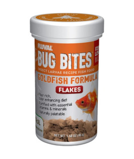 Fluval Bug Bites Insect Larvae Tropical Fish Flake 1.59 oz