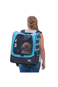 Pet Gear I-GO2 Roller Backpack, Travel Carrier, Car Seat for Cats/Dogs, Mesh Ventilation, Included Tether, Telescoping Handle, Storage Pouch, ocean blue, extra large plus traveler (PG1280OB)