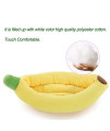 Silicute Dog Bed Cat Bed Pet Bed Comfortable and Washable in Banana Shape and Color w/Removable Cushion (Large, Medium, Small) (Large)