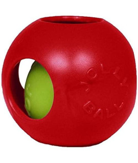 Jolly Pets Teaser Ball Dog Toy, Large/8 Inches, Red