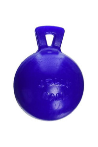 Jolly Pets Tug-n-Toss - Heavy Duty Chew Ball w/ Handle (Blue, 6")