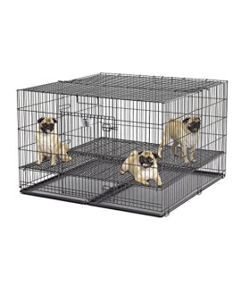 Midwest Homes Puppy Playpen Crate - 248-10 Grid & Pan Included