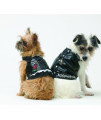 Doggles Biker Dress Dog Harness, Black, Small